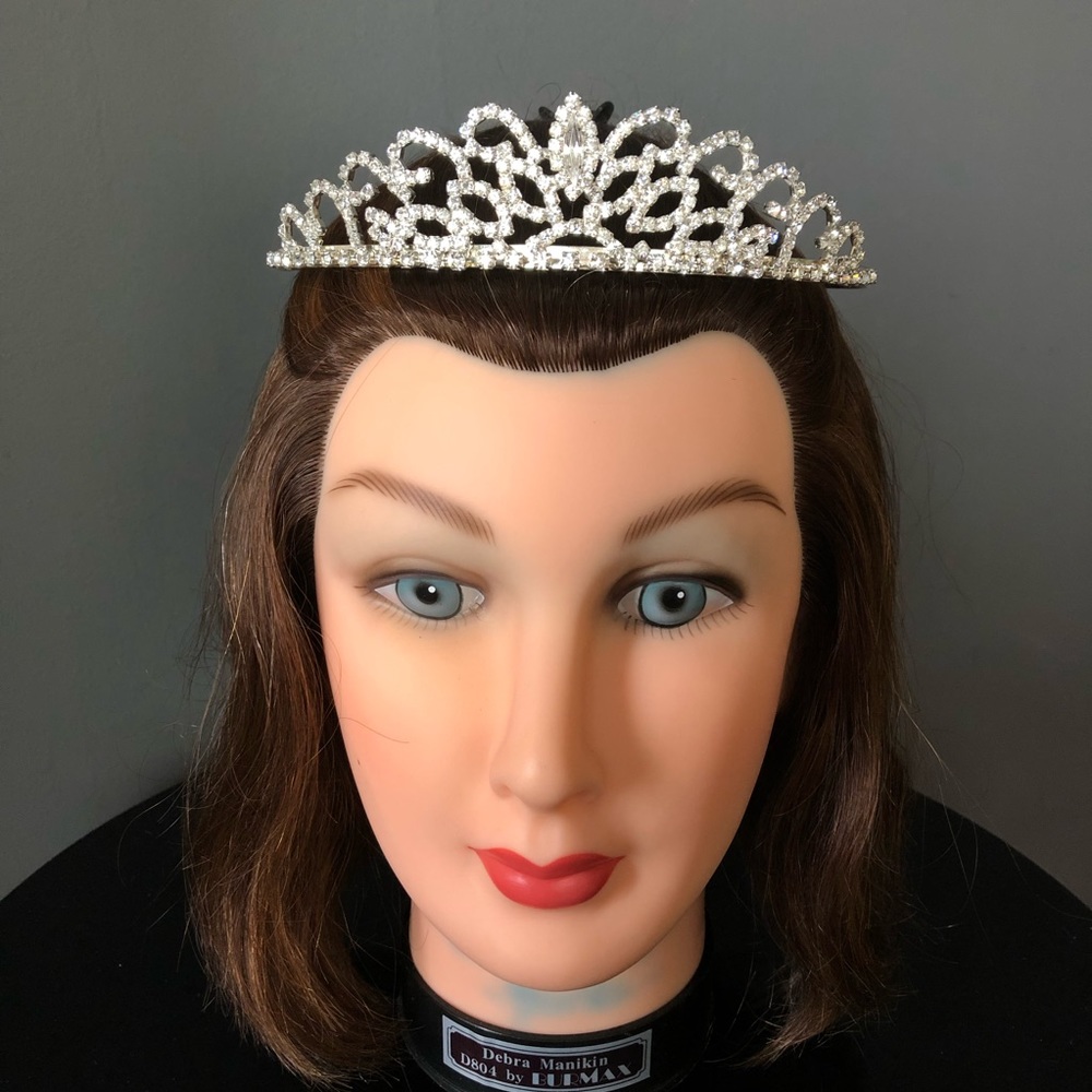 Silver Rhinestone Tiara - Picture 5 of 5
